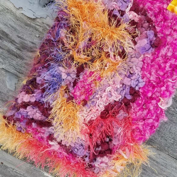 Handmade Art Crochet Purse Vintage Tie - Picture 3 of 4